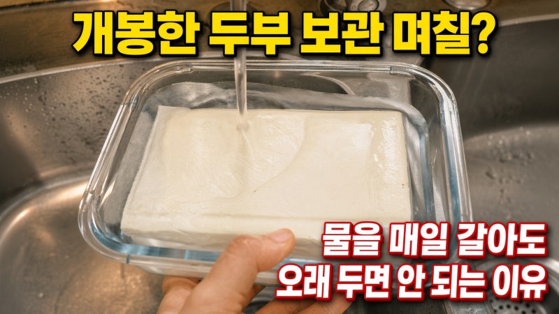 개봉한 두부 보관 며칠?남은 두부 냉장 보관법