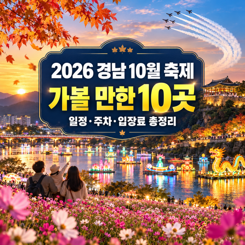 2026 경상남도 10월 축제 일정｜진주 유등·산청 약초·사천 에어쇼 등 10곳