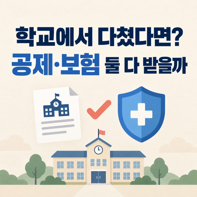 학교안전공제와 어린이보험, 같은 치료비를 각각 받을 수 있을까?