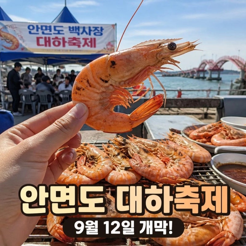 태안 안면도 대하축제 2026 일정 총정리 (9월 12일 개막, 가격·주차·체험 정보)