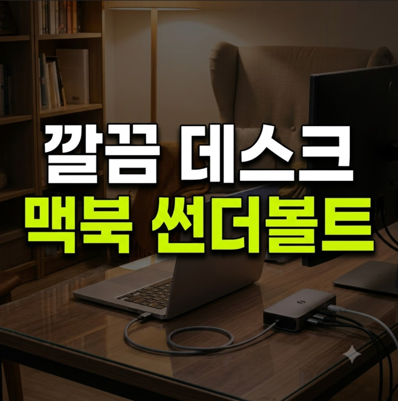 맥북 썬더볼트 케이블 연결로 완성하는 깔끔한 데스크 환경과 작업 효율 상승 팁