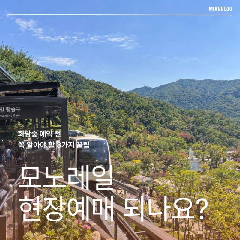화담숲 모노레일 현장 예매 되나요? 꿀팁 3가지