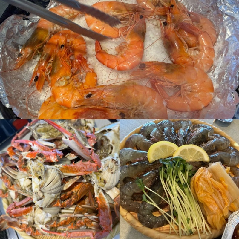 오이도 조개92 본점 내돈내산 생새우 새우구이 꽃게찜 맛집