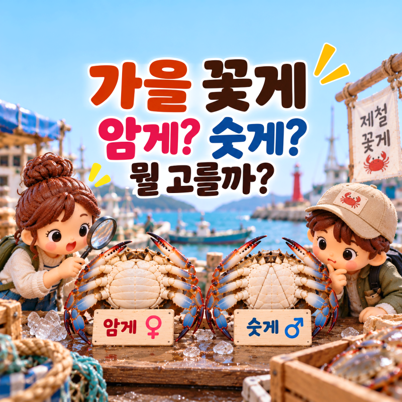 꽃게 암수 구별 암꽃게 숫꽃게 차이 가을엔 뭘 고를까
