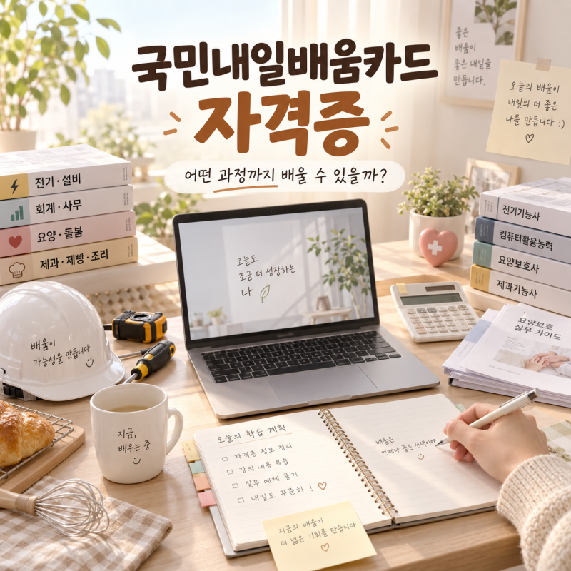 국민내일배움카드 자격증 종류, 50대 재취업에 좋은 과정은?