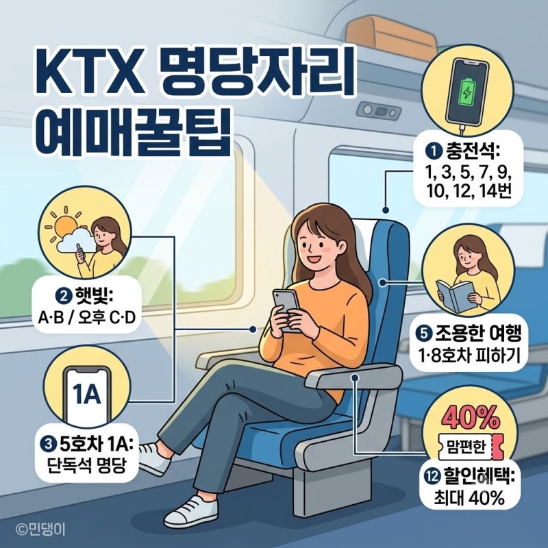KTX 명당자리 예매꿀팁 총정리! 콘센트 좌석부터 5호차 비밀까지