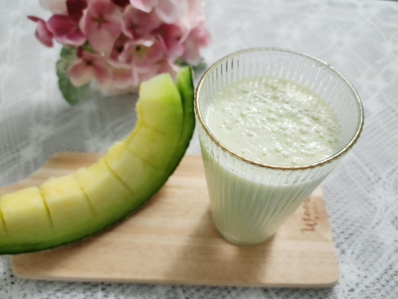 맛있는 메론 고르는 법 & 플레인요거트 메론 주스 만들기 (홈카페 레시피)