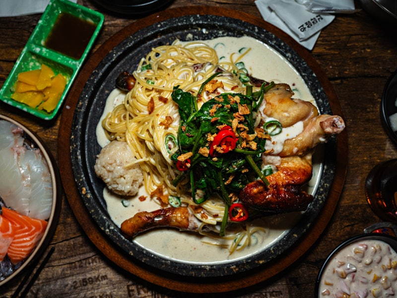 강릉 강문해변 맛집 세인트존스호텔 강문주막 청양마요 통닭구이·모둠회 솔직 후기