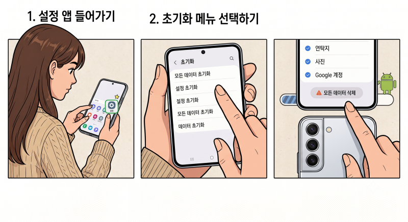 [갤럭시 초기화 방법] 중고 거래 전 필수! 깔끔하게 공기계 만드는 법