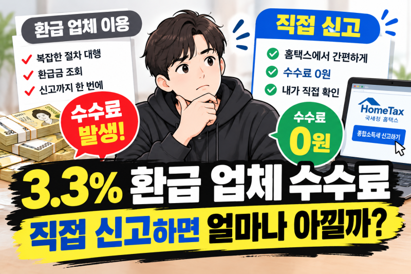3.3% 환급 업체 수수료｜직접 신고하면 얼마나 아낄까?