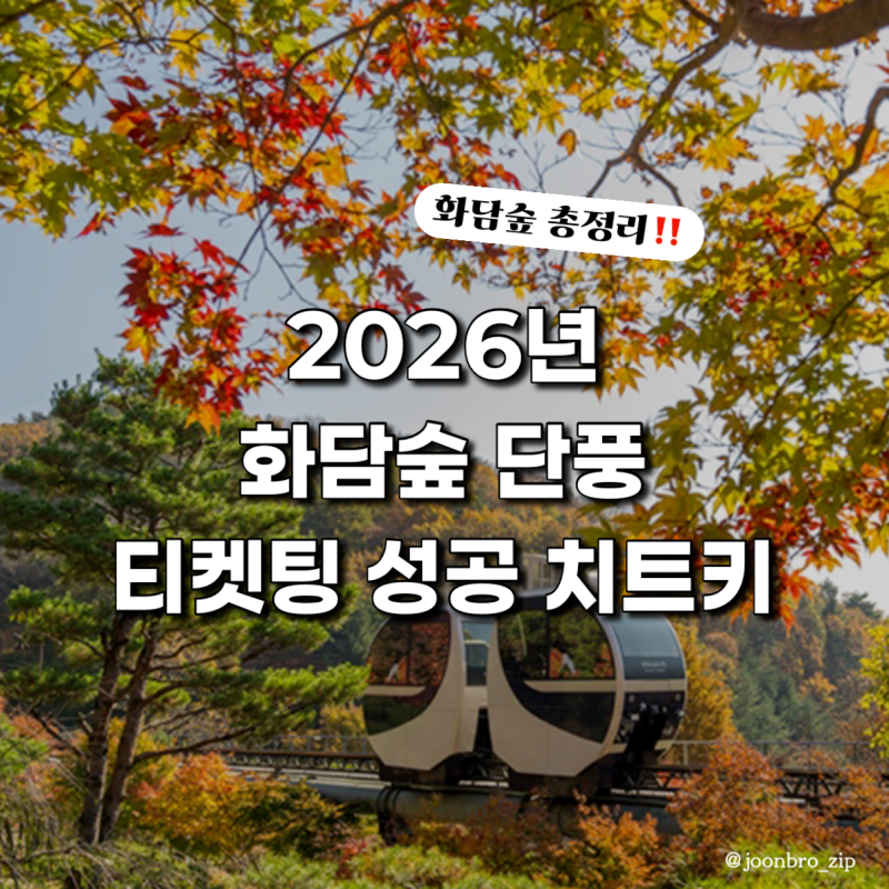 2026년 화담숲 가을성수기 단풍 예매 꿀팁 & 모노레일 정보 총정리 (작년 실패 후기 포함)