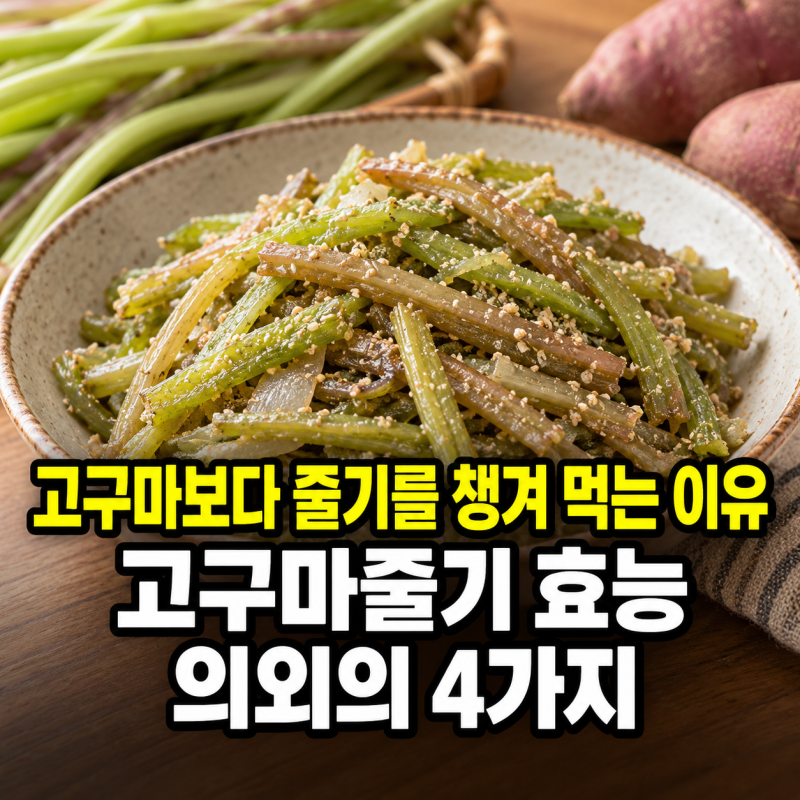 “고구마보다 줄기를 챙겨 먹는 이유” 고구마줄기 효능 의외의 4가지