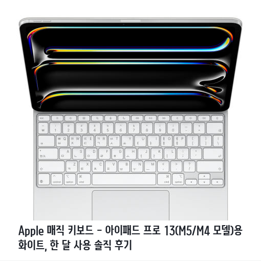 재택근무하며 아이패드 프로 13 화이트 매직 키보드 며칠 써본 느낌