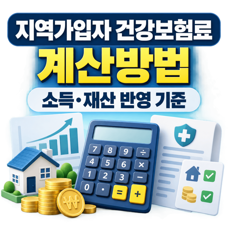 건강보험 지역가입자 보험료 계산방법｜소득·재산 반영 기준과 줄이는 방법