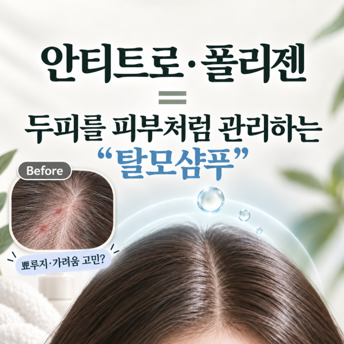 폴리젠 플러스·안티트로·려 탈모샴푸 3종 성분·사용감·가격 비교