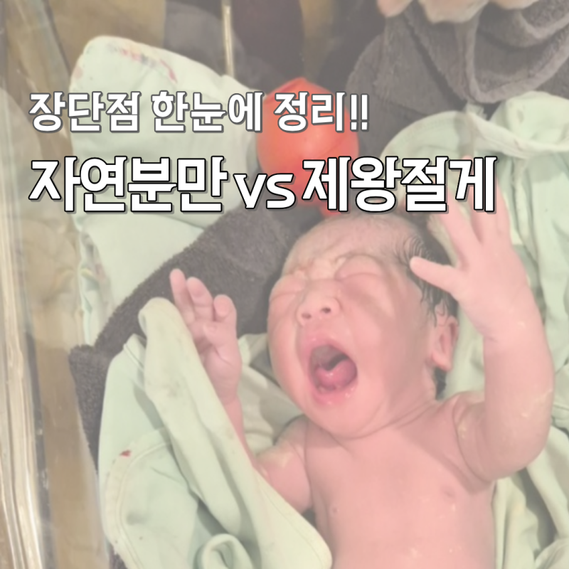 자연분만 제왕절개 장단점 비교, 출산 전 알아두면 좋은 분만 방법