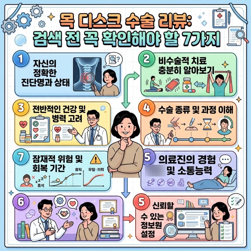 목디스크수술후기, 검색 전 반드시 확인해야 할 7가지