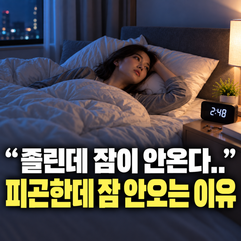 피곤한데 잠이 안오는 이유 졸린데 잠 안올 때 자는법