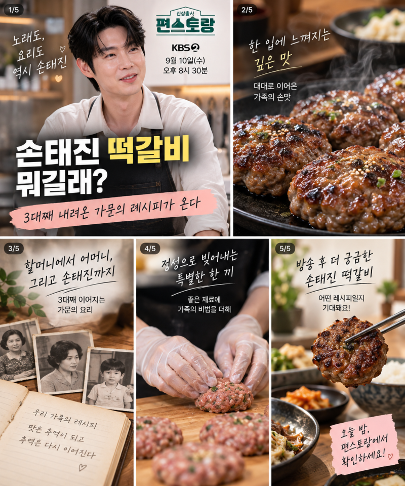 손태진 떡갈비 뭐길래? 편스토랑 ‘가문의 레시피’에 관심 쏠린 이유