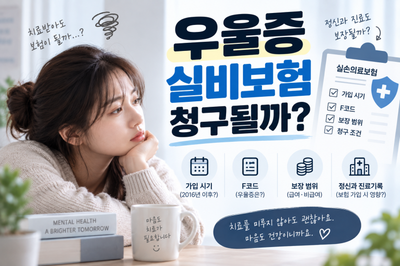 우울증 실비보험 청구될까? 정신과 진료기록· F 코드·가입 시기 총정리