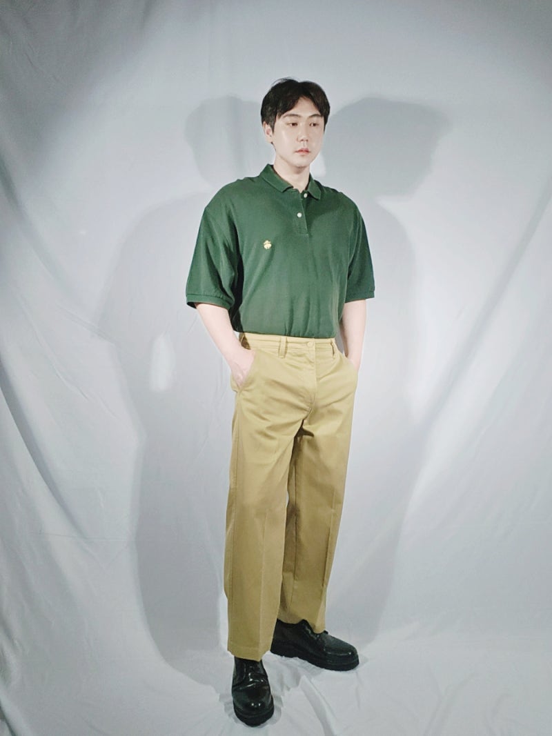 브룩스브라더스 가을 남자 카라 티셔츠 리바이스 치노팬츠 베이지색조합 30대 남자 여름 가....