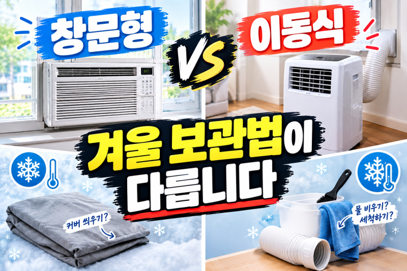 창문형 에어컨 지금 떼야 할까? 원룸 겨울철 철거·보관 체크리스트