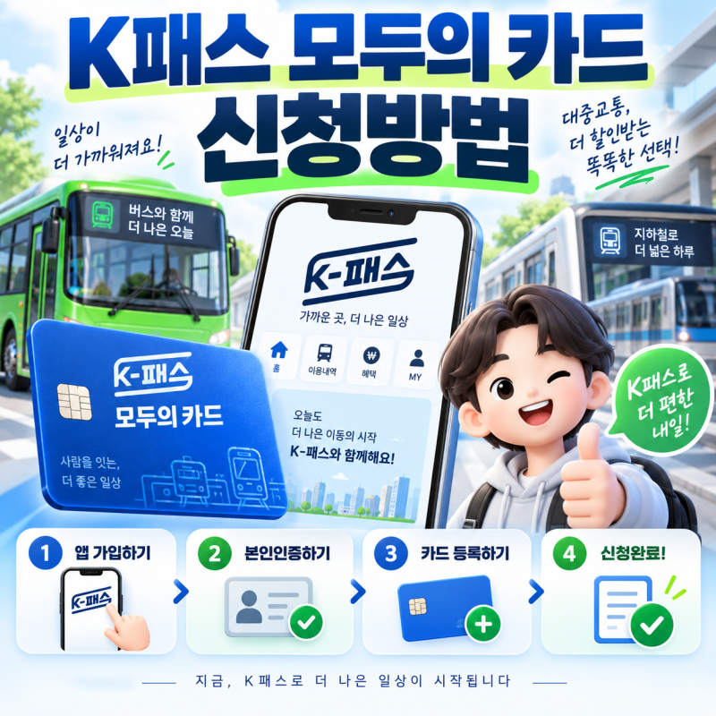K패스 모두의카드 신청 방법, 기존 K패스 전환·환급 지급일 총정리