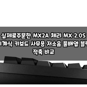 실제로주문한 MX2A 체리 MX 2.0S 기계식 키보드 사무용 저소음 풀배열 블랙 적축 비교