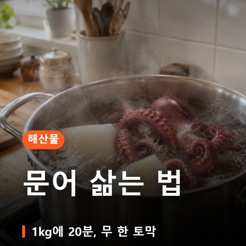 문어 삶는 법 무 한 조각이면 질기지 않습니다