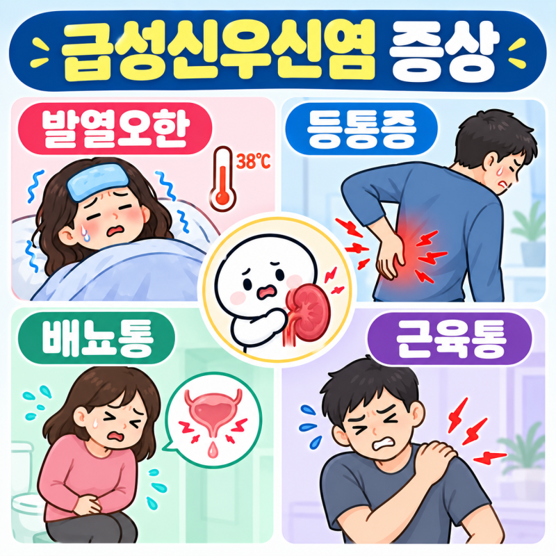 세균이 신장까지 침범해 염증을 일으키는 급성신우신염