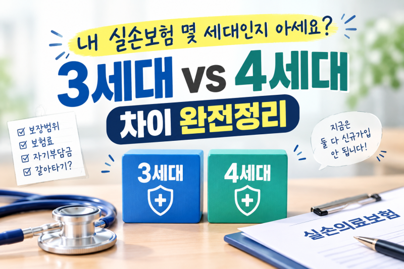 내 실손보험 몇 세대인지 아세요?｜3세대 vs 4세대 차이 완전정리