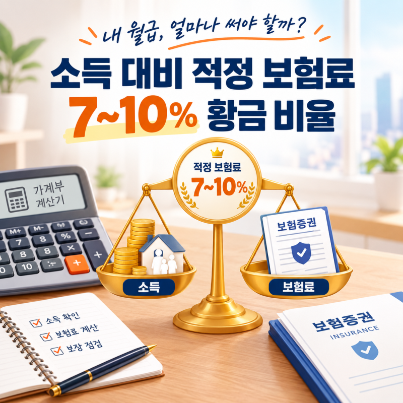 내 보험료 얼마가 적당할까? 가계 소득 대비 적정 보험료 계산법과 4단계 자가진단 공식