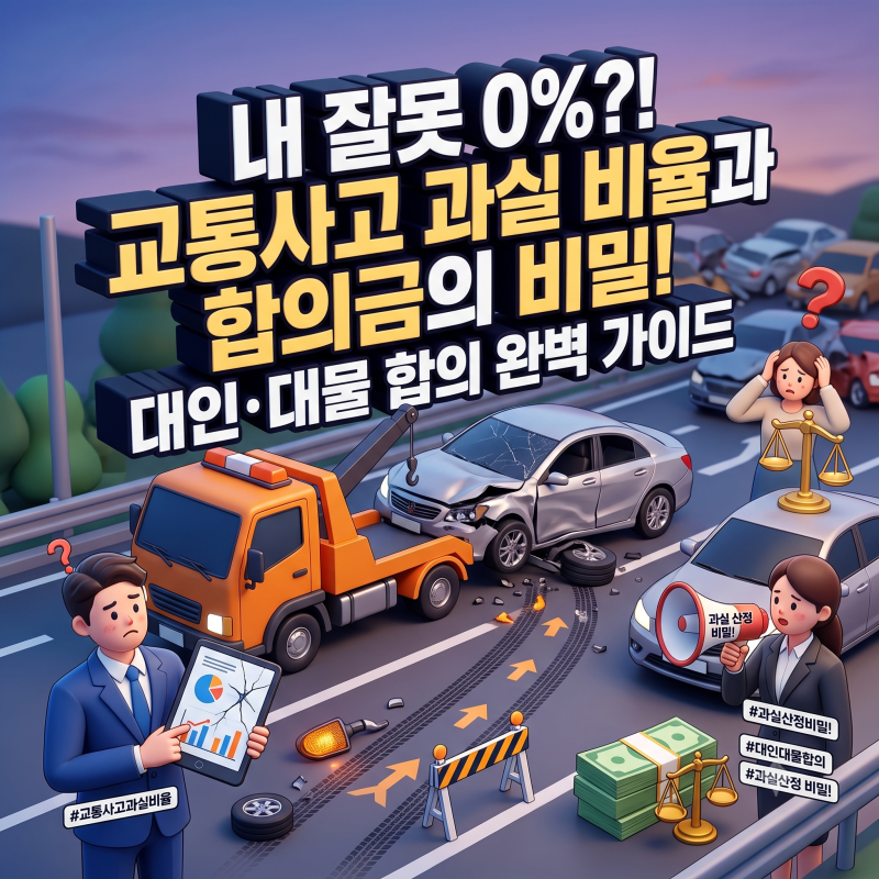 자동차 사고 과실비율 산정 기준 및 대인 대물 합의 요령 총정리