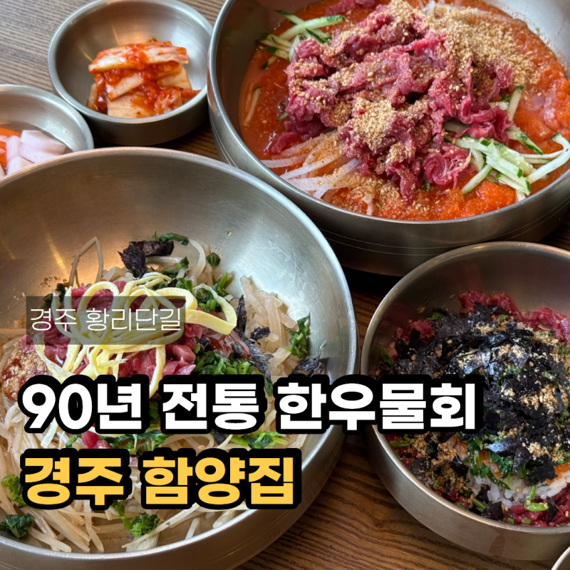 [경주 황리단길] 함양집｜한우물회 & 육회비빔밥, 경주물회 솔직후기 (부모님 모시고 가기 좋....