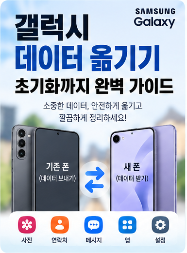 갤럭시 데이터 옮기고 초기화하는 방법, 순서대로 정리