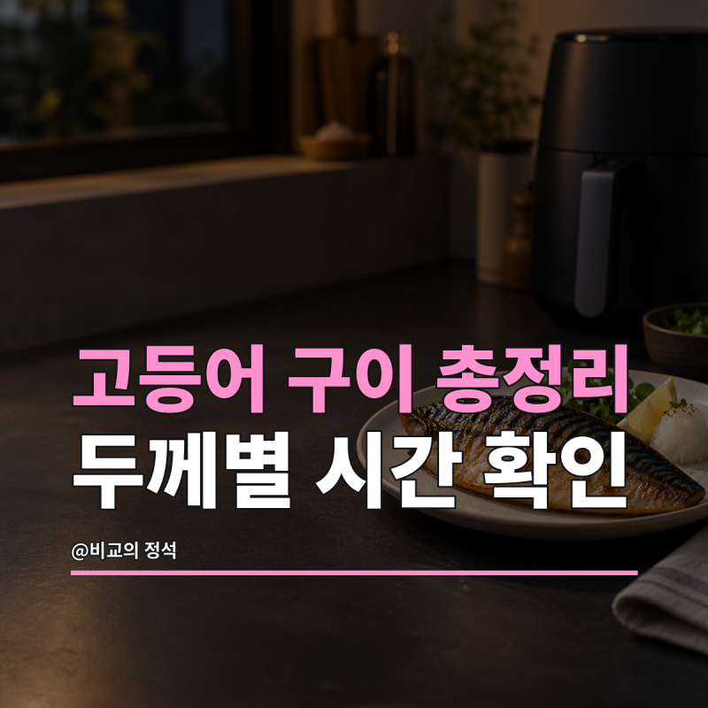 에어프라이어 고등어 구이 총정리, 두께별 시간과 속까지 익었는지 확인하는 법
