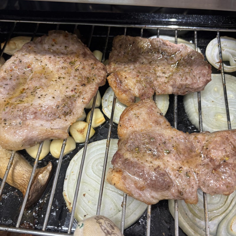 땡큐파머스 한돈 목살 1kg 강강추 LG광파오븐 에어프라이어 조리 강강추