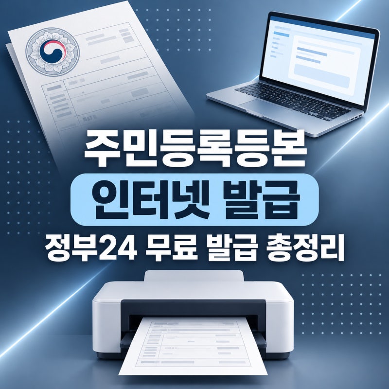 주민등록등본 인터넷 발급 방법 | 정부24 무료 발급·표시 항목 선택 총정리