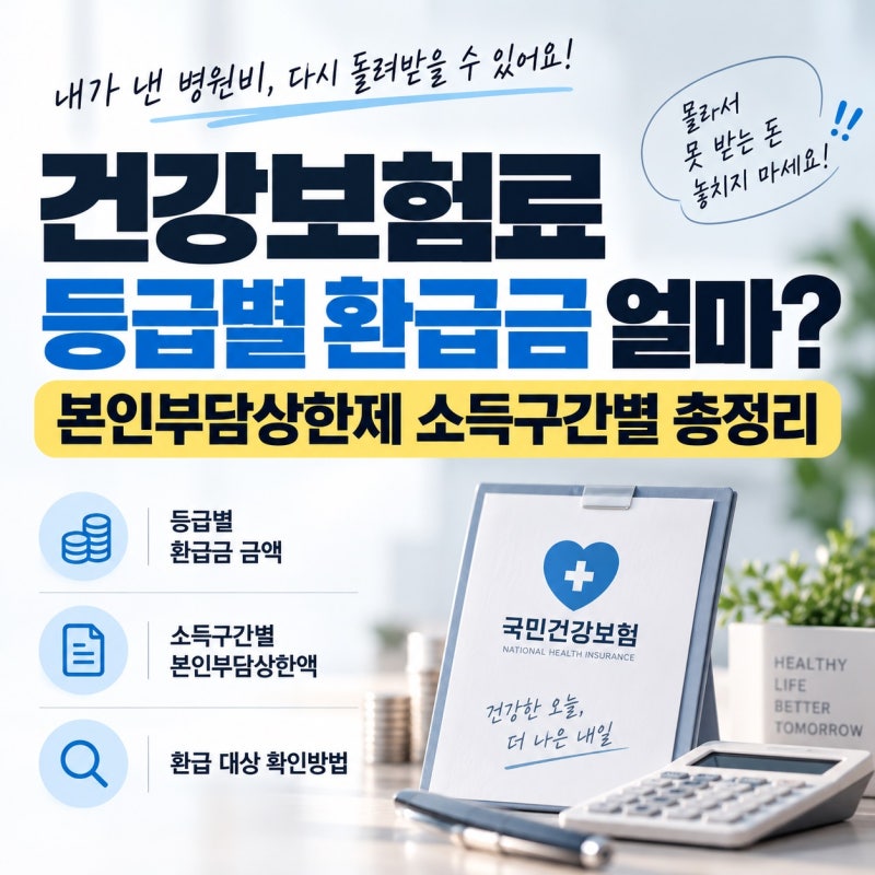 건강보험료 등급별 환급금 얼마? 본인부담상한제 소득구간별 총정리