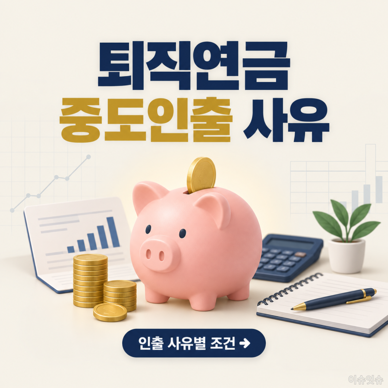 퇴직연금 중도인출 사유와 방법, 세금 정리