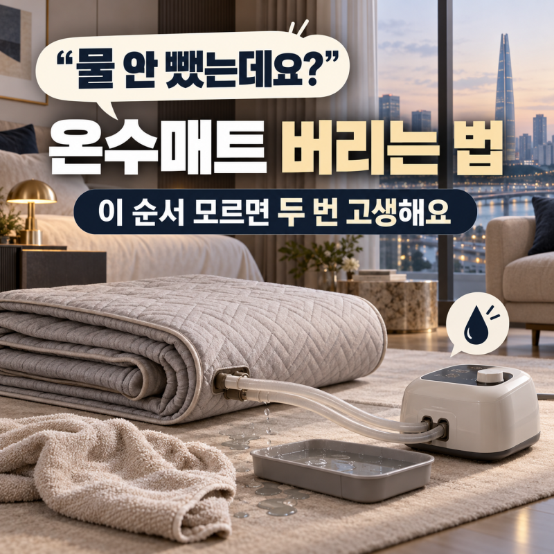 "물 안 뺐는데요?" 온수매트 버리는 법, 이 순서 모르면 두 번 고생해요