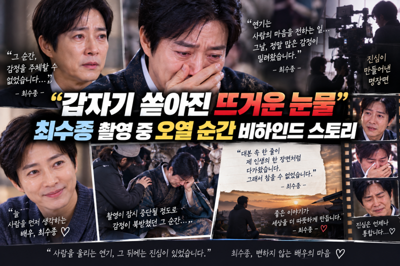최수종 촬영 중 오열