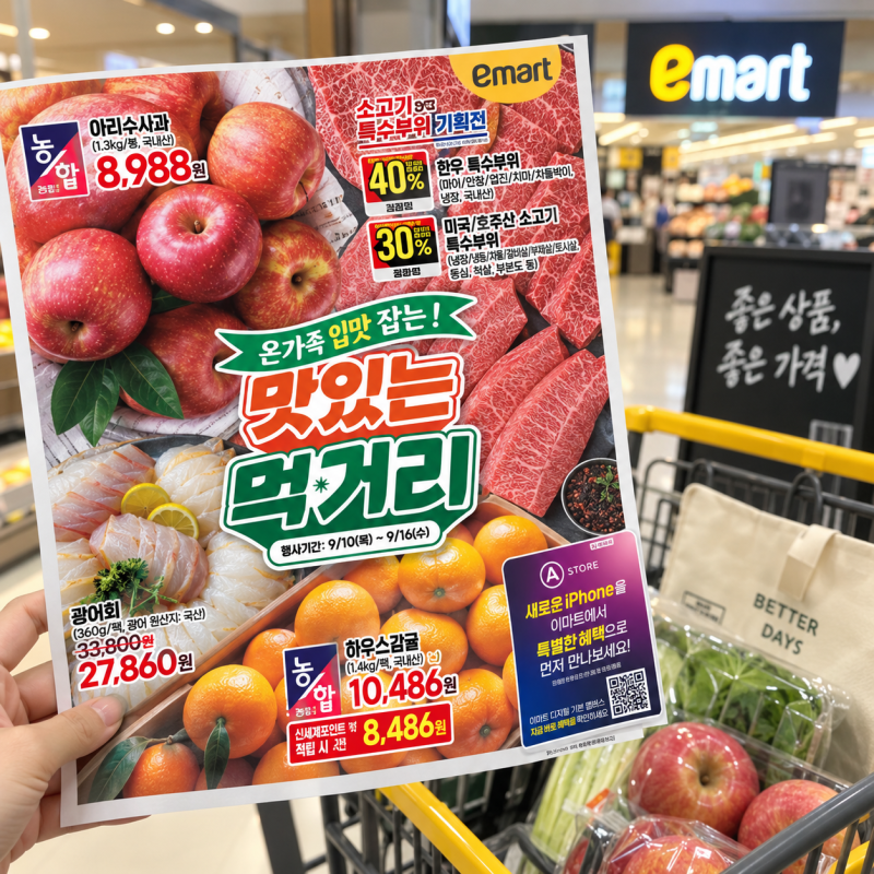 이마트 전단 봤는데 이번주는 좀 다르네요, 장보기 전 골라봤어요