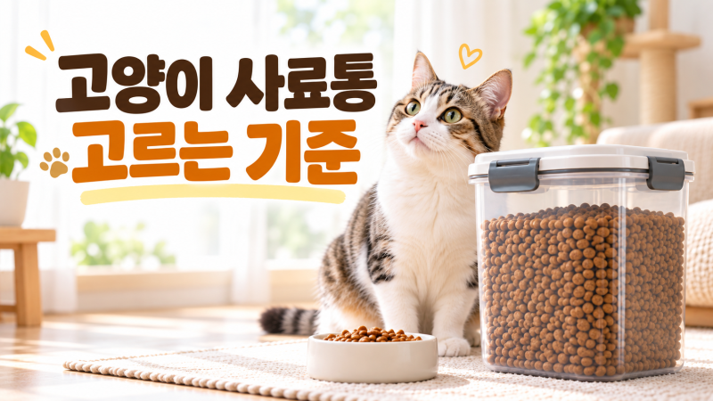 고양이 사료 보관통 고르는 기준