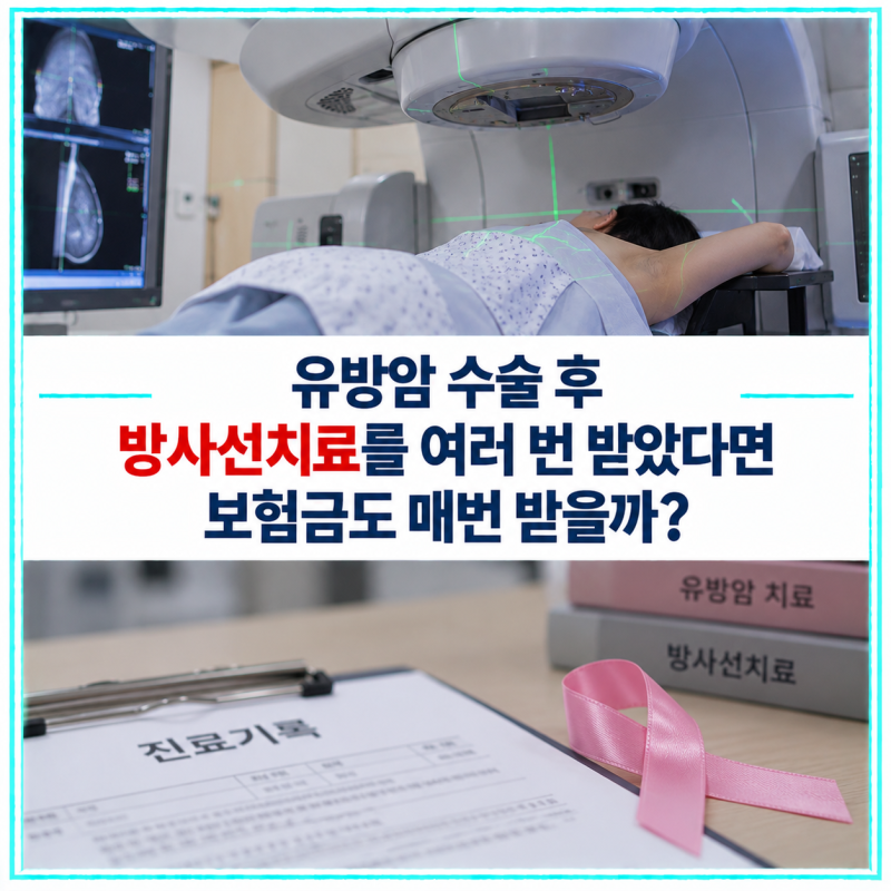 유방암 수술 후 방사선치료를 여러 번 받았다면 보험금도 매번 받을까?