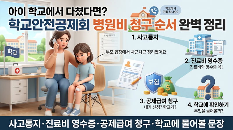 아이 학교에서 다쳤다면? 학교안전공제회 병원비 청구 순서