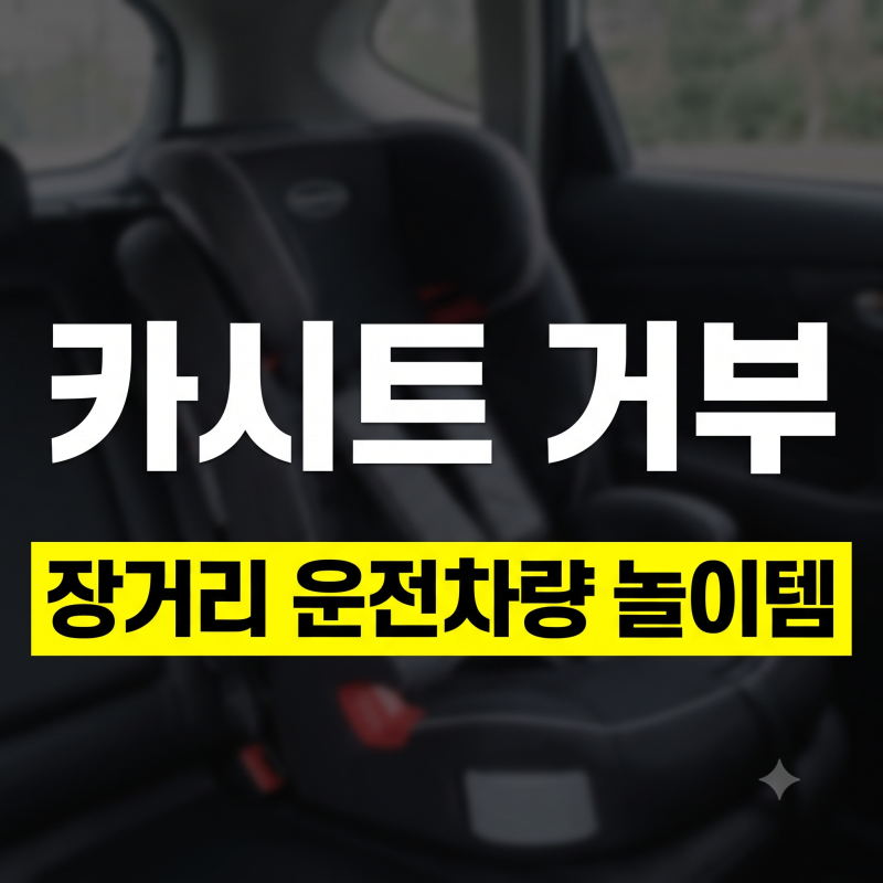 유아 카시트 거부 심할 때 장거리 운전 전 준비하는 차량 놀이템