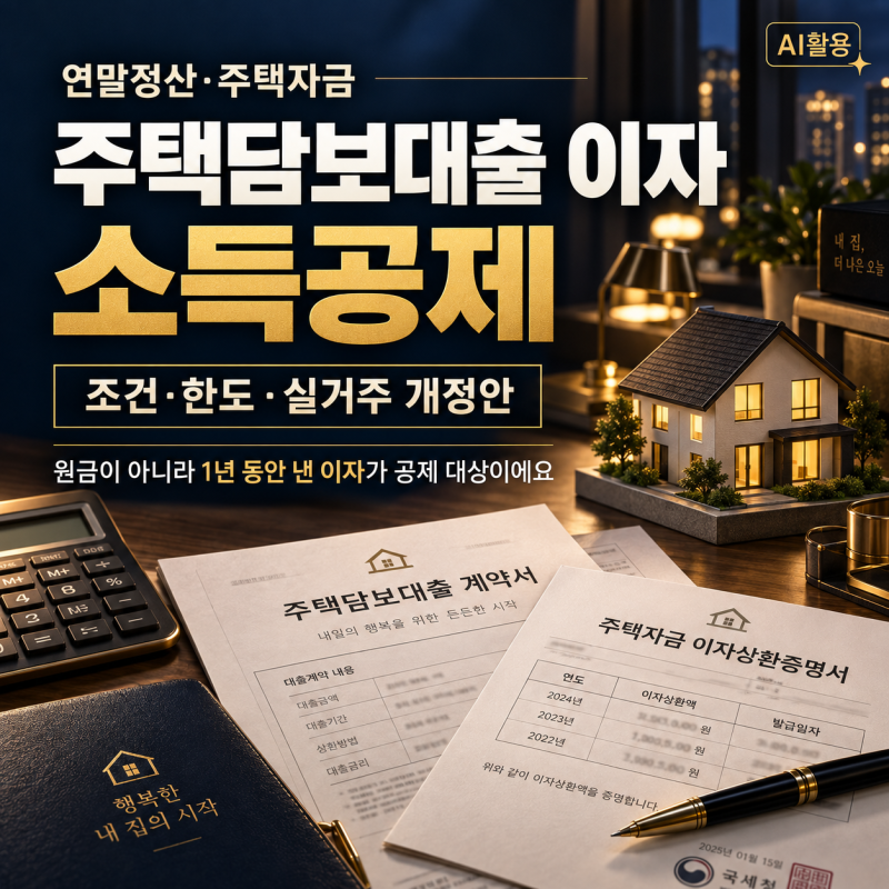 장기주택저당차입금 소득공제┃2027년 실거주 개정안과 연말정산 조건