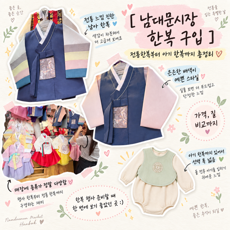 남대문시장 유아 한복, 아기 한복 총정리｜가격·위치·아동 한복 사이즈 고르는 법까지