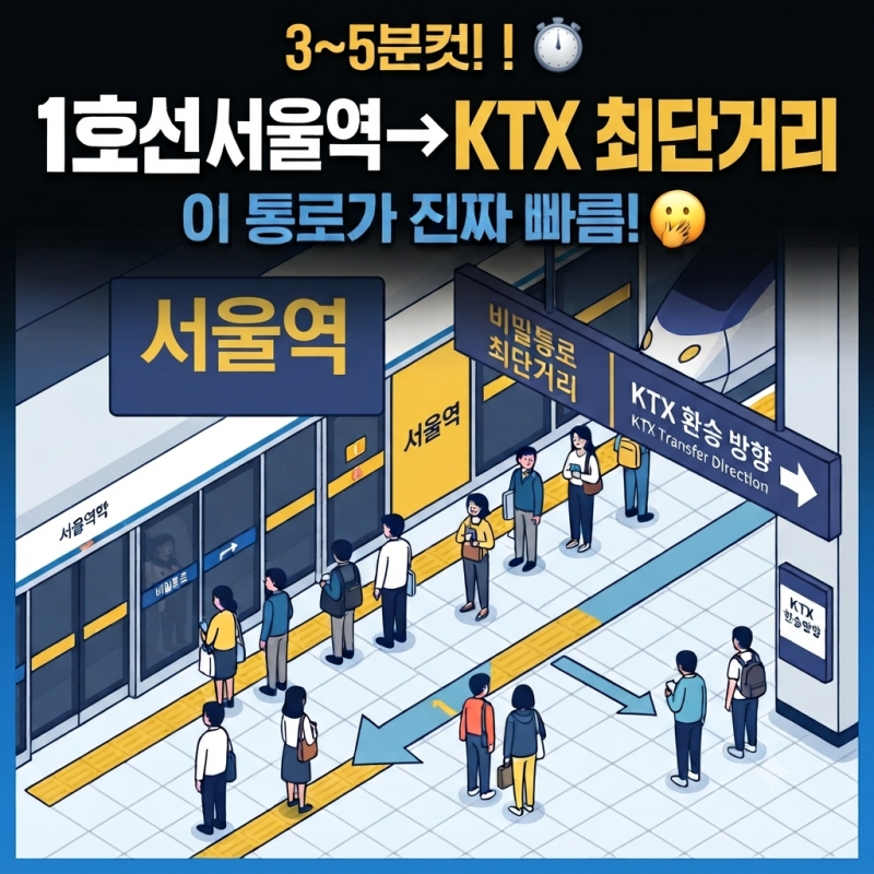 [2탄] 1호선에서 서울역 KTX 빨리 타는 최단 동선